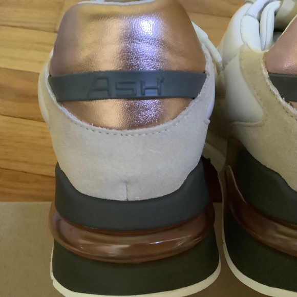 Ash Kacy Leather And Suede Sneakers Biscuit Off White SZ EU 40/ US 9.5 - Picture 9 of 16